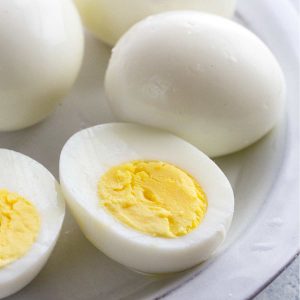 boiled eggs cut in half on a plate mediator for divorce